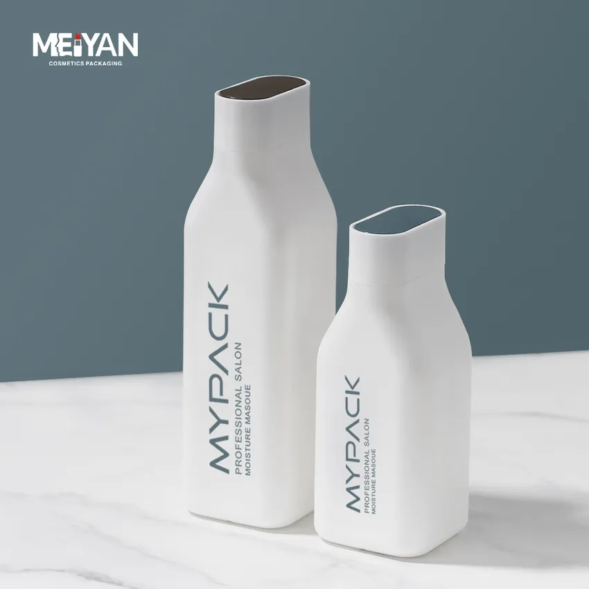 MYPACK 200ml 300ml 10oz personalized Professional salon shampoo and conditioner hair care squeeze bottles with press cap