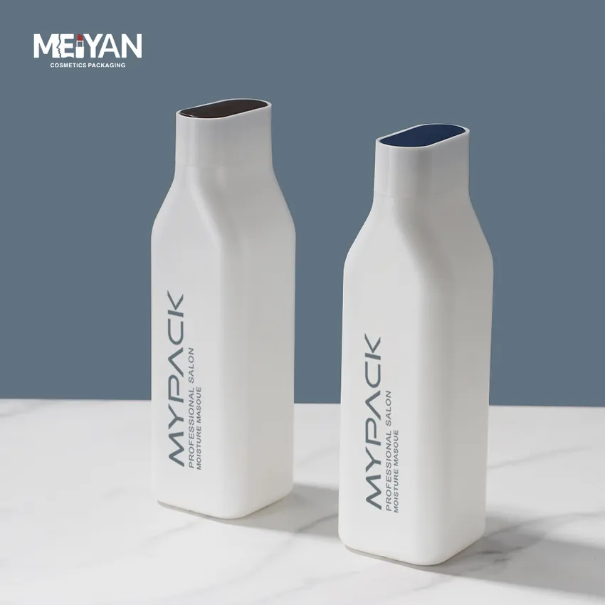 MYPACK 200ml 300ml 10oz personalized Professional salon shampoo and conditioner hair care squeeze bottles with press cap