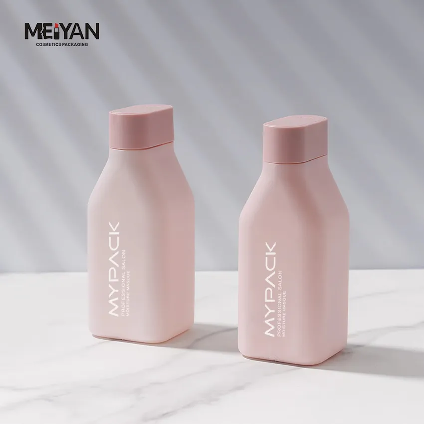 MYPACK 200ml 300ml 10oz personalized Professional salon shampoo and conditioner hair care squeeze bottles with press cap