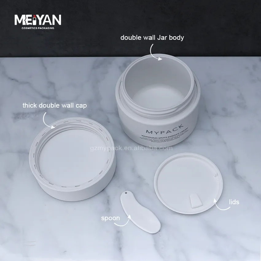 MYPACK refillable 30ml 50ml 100ml cute dome shape plastic skincare eco friendly containers face Cream jar cosmetic packaging