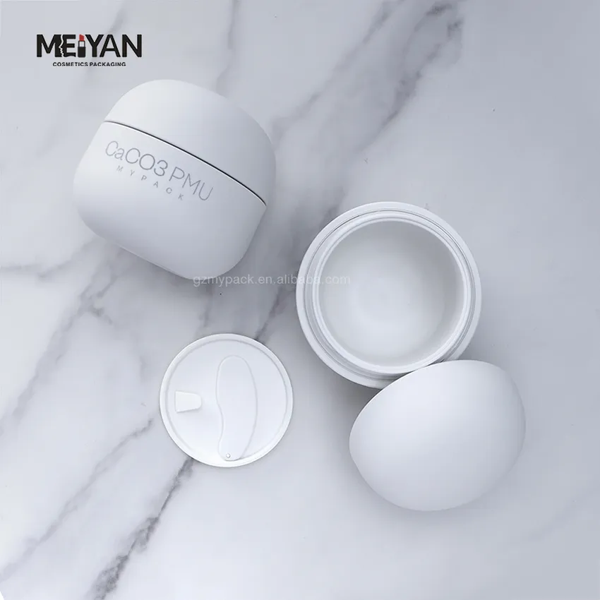 MYPACK refillable 30ml 50ml 100ml cute dome shape plastic skincare eco friendly containers face Cream jar cosmetic packaging