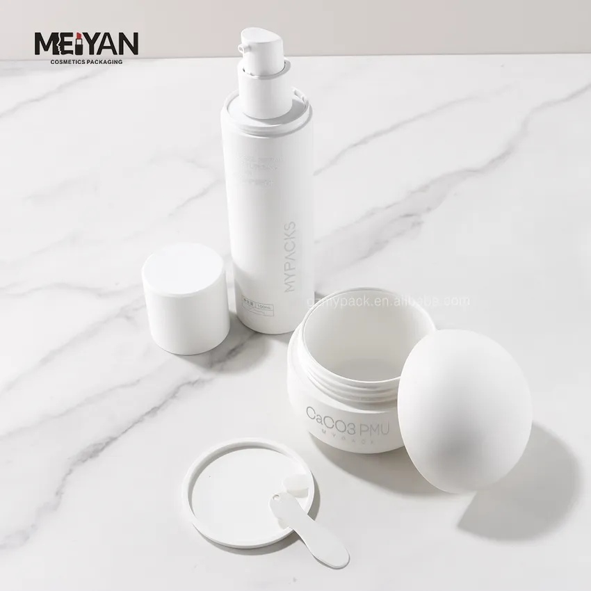 MYPACK refillable 30ml 50ml 100ml cute dome shape plastic skincare eco friendly containers face Cream jar cosmetic packaging