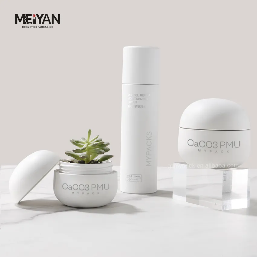 MYPACK refillable 30ml 50ml 100ml cute dome shape plastic skincare eco friendly containers face Cream jar cosmetic packaging