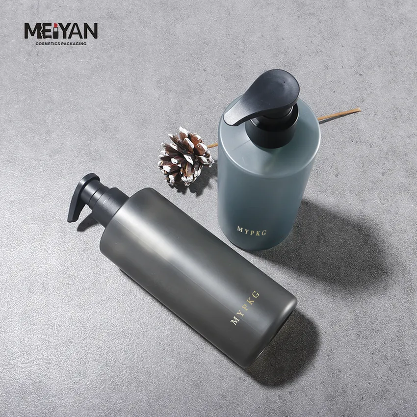 MYPACK luxury frosted transparent hair mist spray bottle 250ml 300ml 500ml pet plastic spray bottle with trigger spray