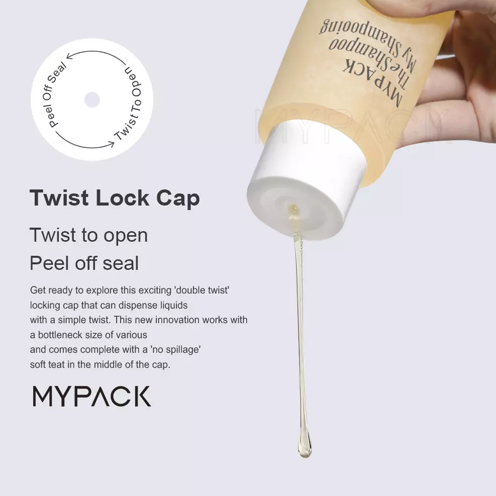 MYPACK luxury round cylinder small sample frosted beige plastic flat shoulder serum hair oil dropper bottle 100ml 200ml 250ml