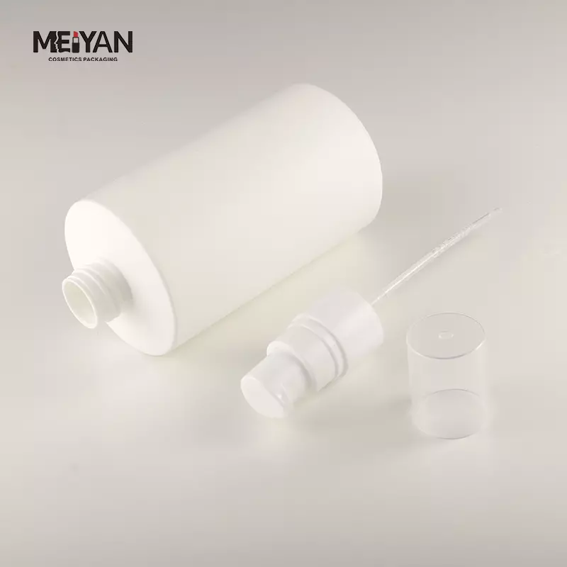 MYPACK luxury 225ml280ml350ml round cylinder soft touch matte frosted white mousse shampoo and cleansing foam pump bottle