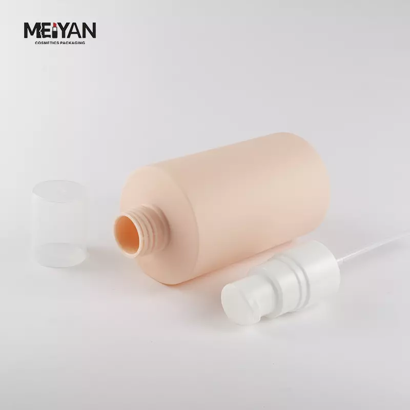 MYPACK luxury 225ml280ml350ml round cylinder soft touch matte frosted white mousse shampoo and cleansing foam pump bottle