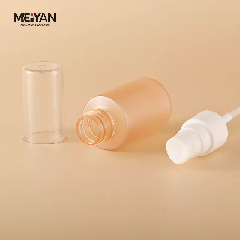 MYPACK semi transparent matte pink small travel pet plastic 30ml60ml skincare liquid face serum oil dropper bottle lotion toner