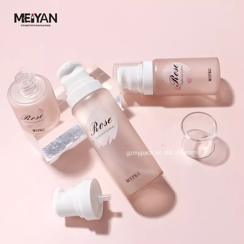 MYPACK luxury cylinder petg plastic clear pink facial toner body cosmetic fine mist spray bottle 45ml 60ml 120ml 150ml