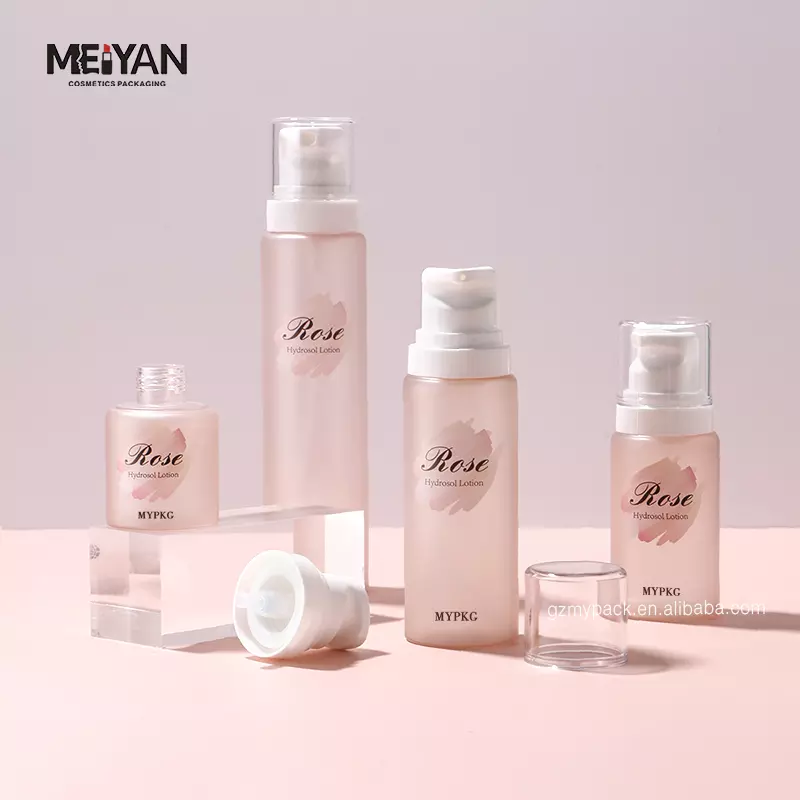 MYPACK luxury cylinder petg plastic clear pink facial toner body cosmetic fine mist spray bottle 45ml 60ml 120ml 150ml