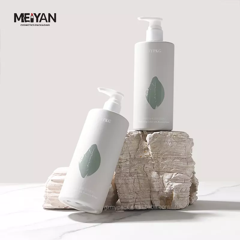 MYPACK customized matte grey pet shampoo shower gel lotion packaging empty bottle with pump 350ml