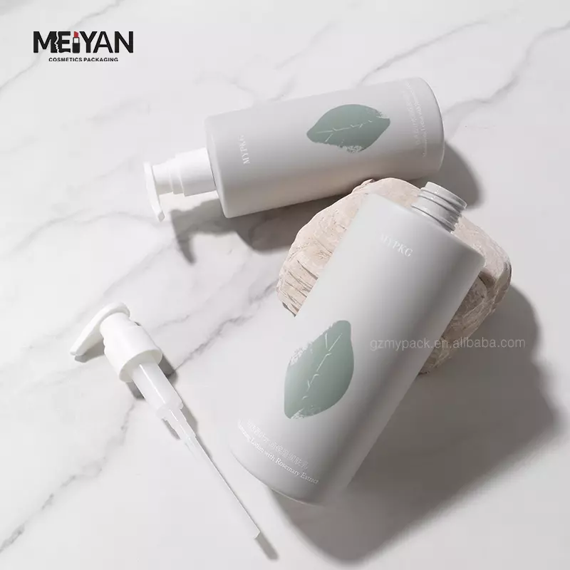 MYPACK customized matte grey pet shampoo shower gel lotion packaging empty bottle with pump 350ml