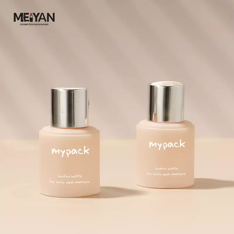 MYPACK 60ml pink plastic hdpe squeeze bottle flip cap bottle refillable sample travel bottles