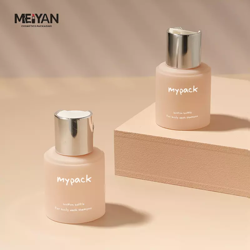 MYPACK 60ml pink plastic hdpe squeeze bottle flip cap bottle refillable sample travel bottles