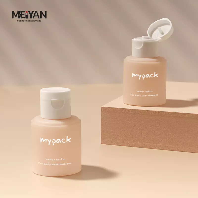 MYPACK 60ml pink plastic hdpe squeeze bottle flip cap bottle refillable sample travel bottles