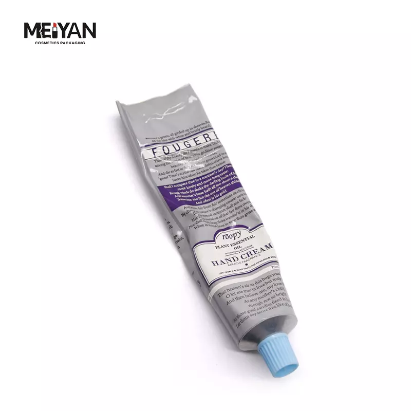 MYPACK top fashion recyclable empty packaging toothpaste hand cream and ointment aluminum purple circular tube with screw cap