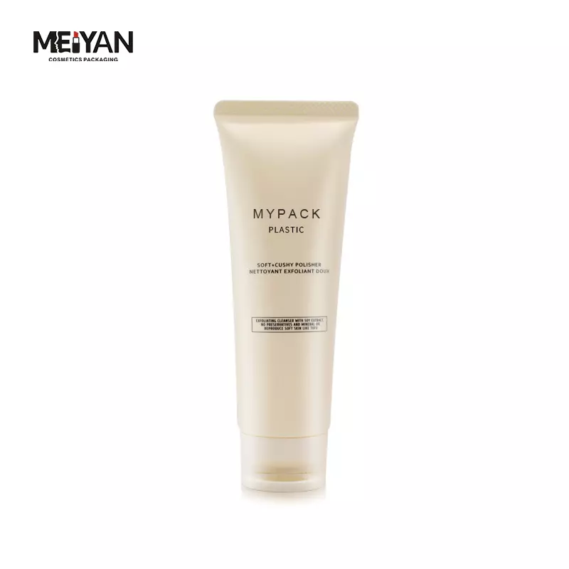 MYPACK hot sale 30g120g350g PE cosmetic plastic tube packaging body cream scrub face cleanser tube with flip cap