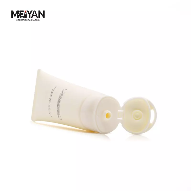 MYPACK hot sale 30g120g350g PE cosmetic plastic tube packaging body cream scrub face cleanser tube with flip cap