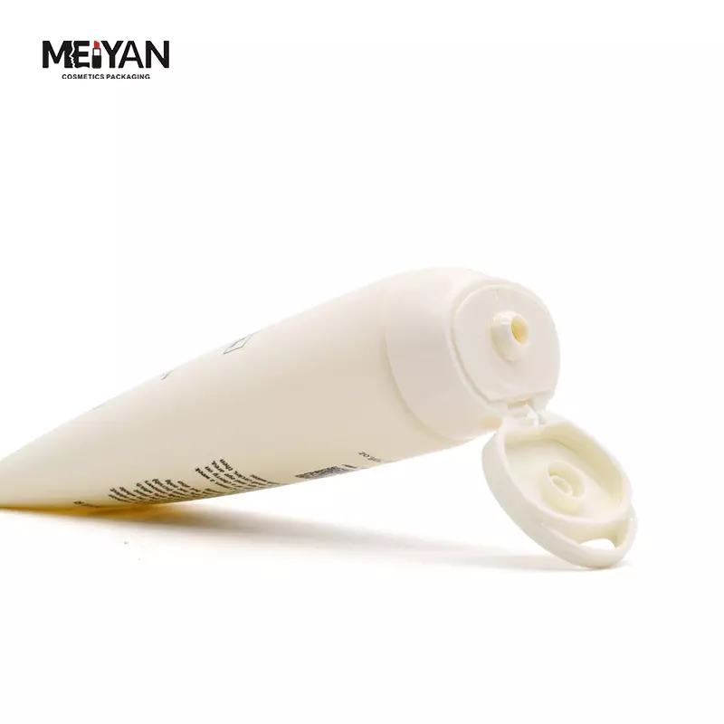 MYPACK hot sale 30g120g350g PE cosmetic plastic tube packaging body cream scrub face cleanser tube with flip cap