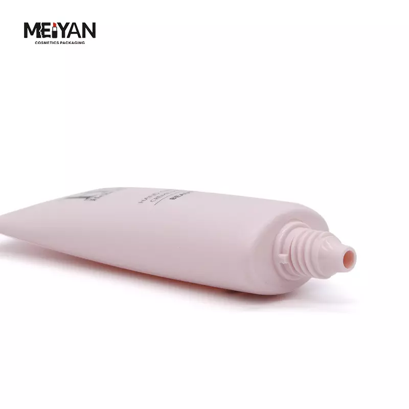 MYPACK hot sale 50g125g350g PE empty matte pink tube packaging for cosmetic sunscreen bb cream with double oval cap