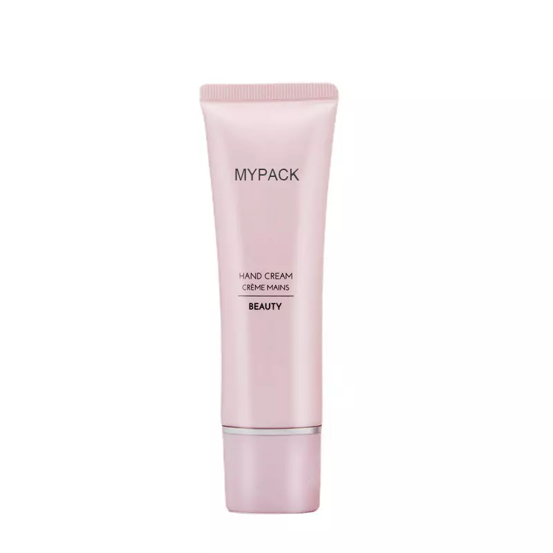 MYPACK hot sale 50g125g350g PE empty matte pink tube packaging for cosmetic sunscreen bb cream with double oval cap