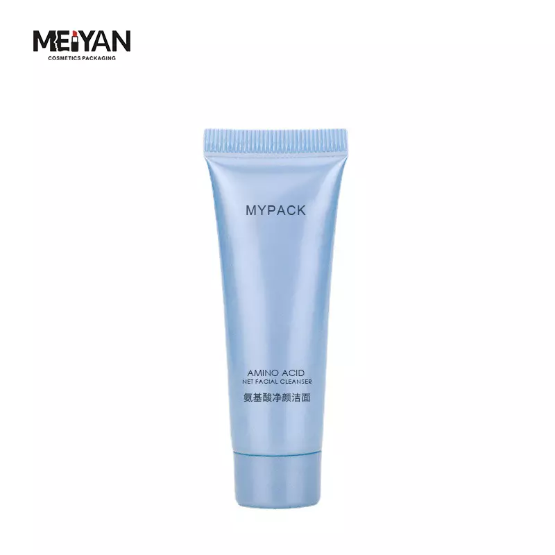 MYPACK wholesale 100g150g350g empty soft touch plastic tube for make up exfoliant gel cosmetic cream blue tube with screw cap