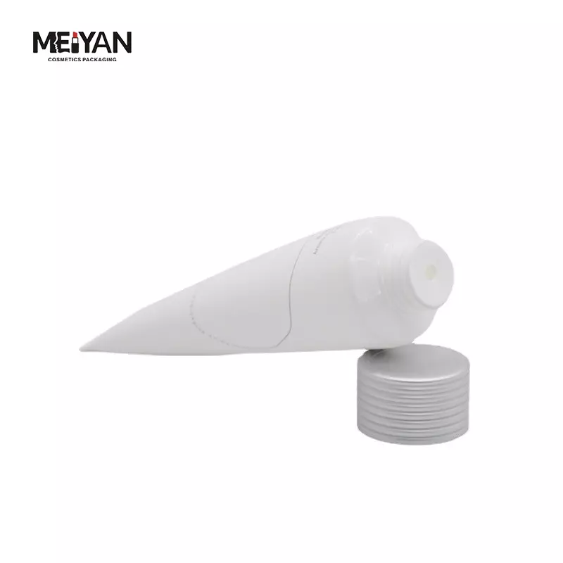 MYPACK custom50g150g250g PE empty plastic tubes for cosmetics shampoo lotion bar white tube with screw cap