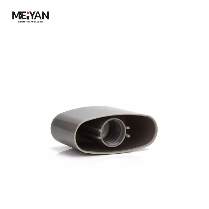 MYPACK fashion 45g100g125g PE empty matte oval flat tubes for cosmetics Men body lotion gray tube with screw cap