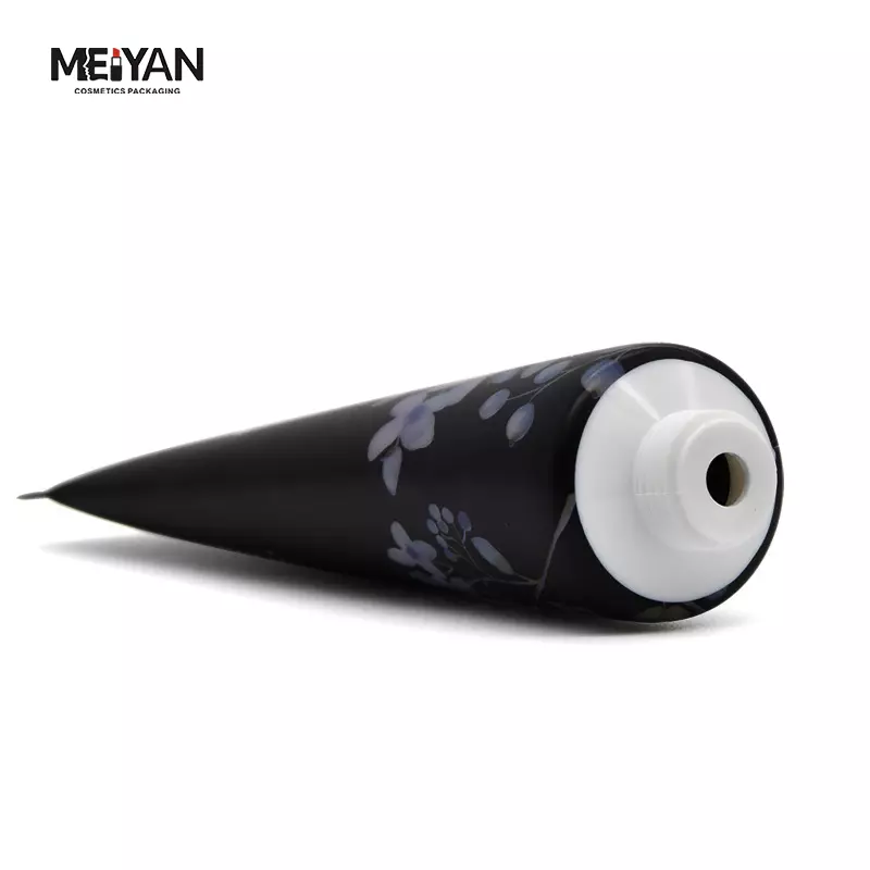 MYPACK wholesale soft touch black PE 50g hand cream care cosmetic plastic hand cream tube with flip top cap