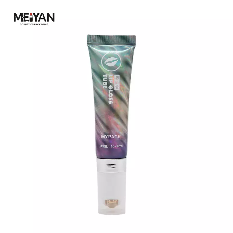 MYPACK luxury unique holographic bevel roller and facial lift massage bb cream eye essence cosmetic tube packaging