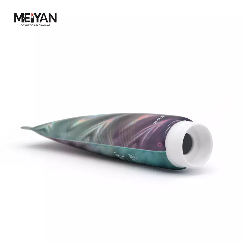 MYPACK luxury unique holographic bevel roller and facial lift massage bb cream eye essence cosmetic tube packaging