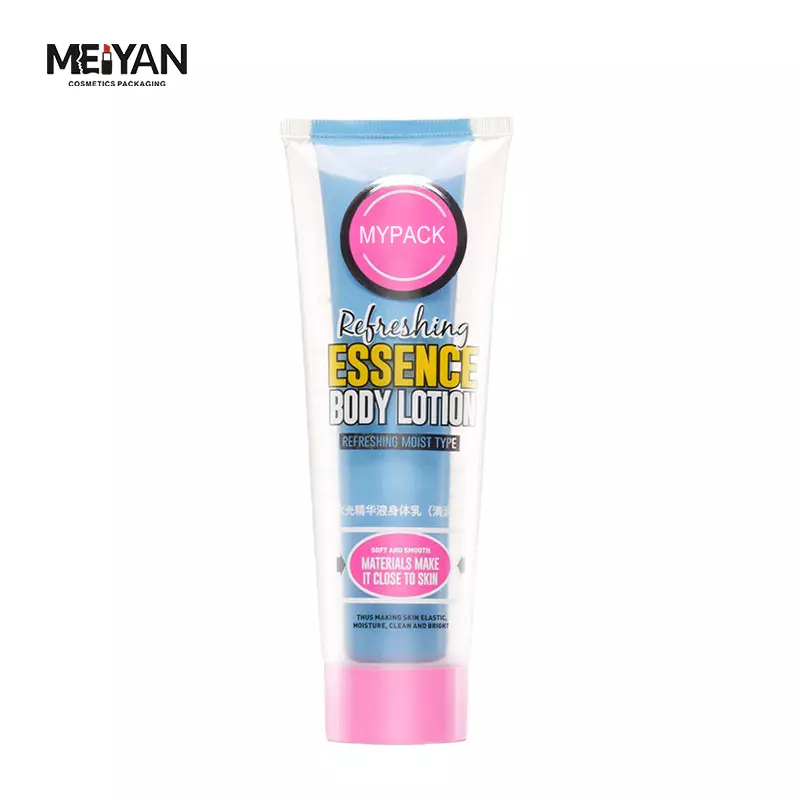 MYPACK unique seven holes double tube hand cream body lotion face wash soft cosmetic squeeze plastic tube with pink cap