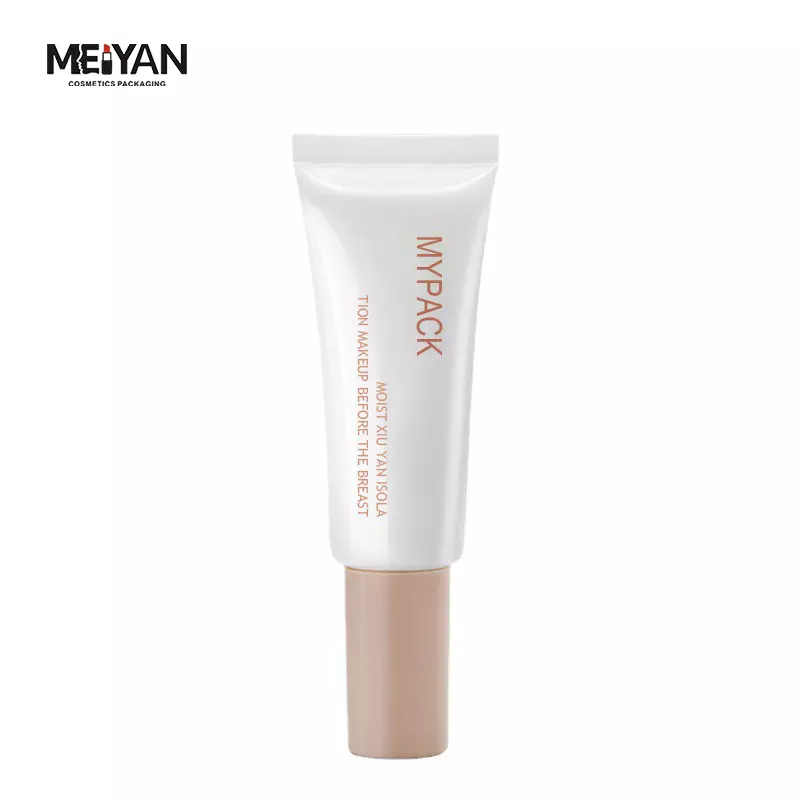 MYPACK direct selling matte white cosmetic BB cream sunscreen cream cosmetic plastic soft tube pump packaging