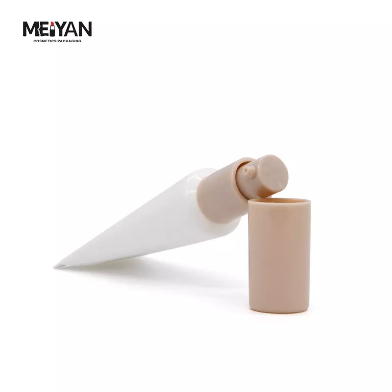 MYPACK direct selling matte white cosmetic BB cream sunscreen cream cosmetic plastic soft tube pump packaging