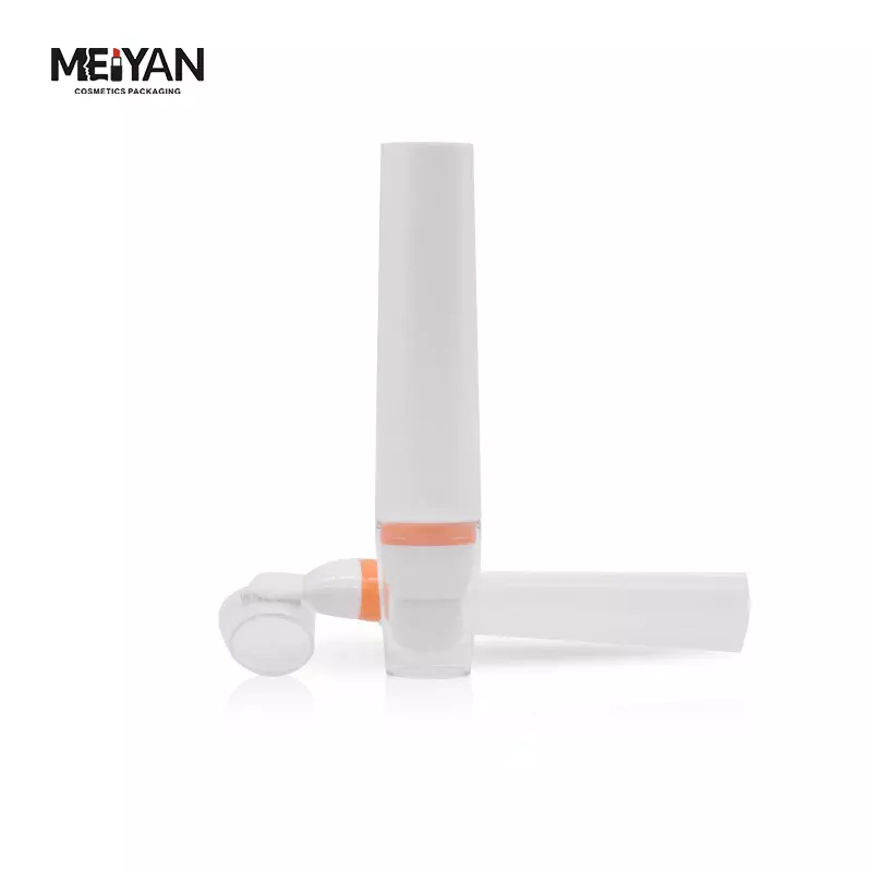 MYPACK New product 45g120g245g PE empty soft plastic matte packaging tubes facial cleanser white soft tube with rotate brush he