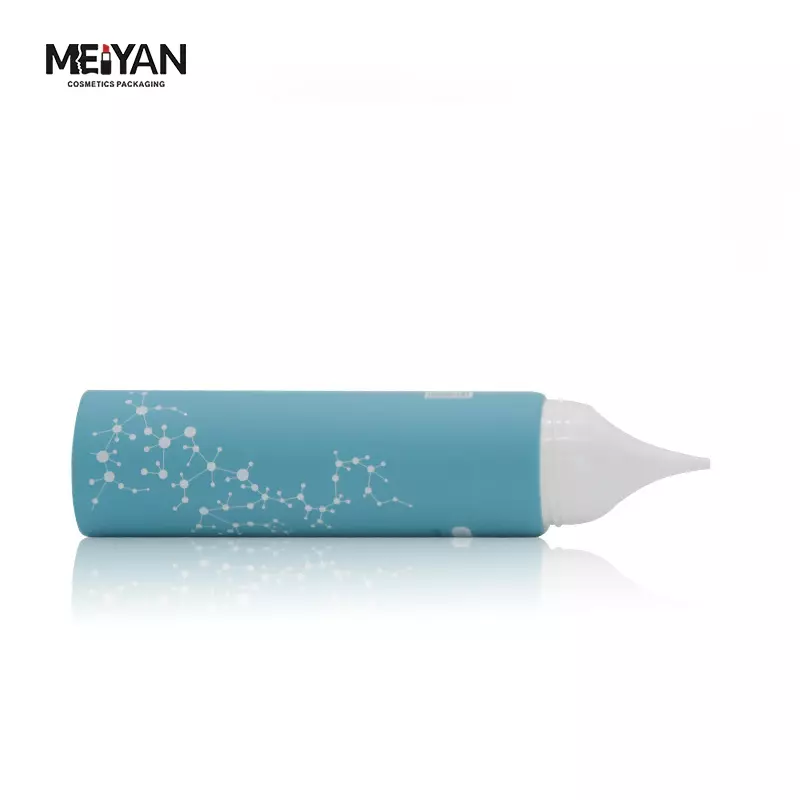 MYPACK luxury 100ml matte light blue shampoo conditioner scalp massage hose again to fill tube with detachable massage head