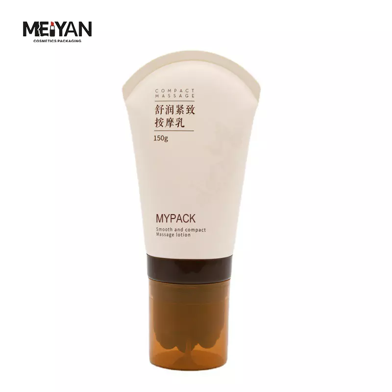 MYPACK customized PE plastic empty squeeze cosmetic tube massage roller ball for body cream 150ml