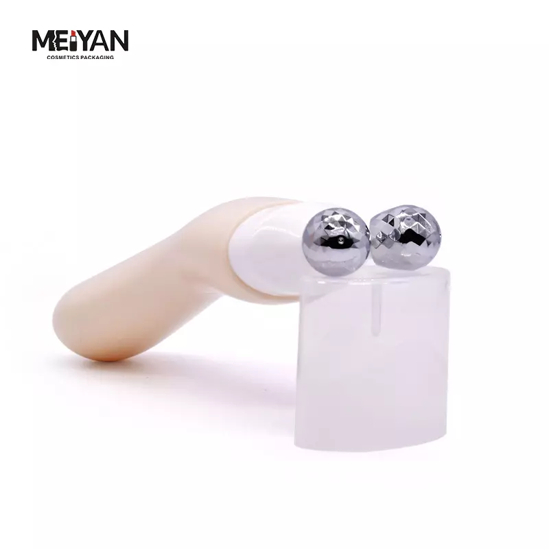 MYPACK unique thin face and neck massage function V double ball massage bottle applicator massage oil bottle