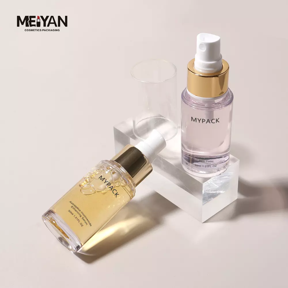 MYPACK custom empty clear petg plastic skincare mist facial mini travel size spray bottle 30ml