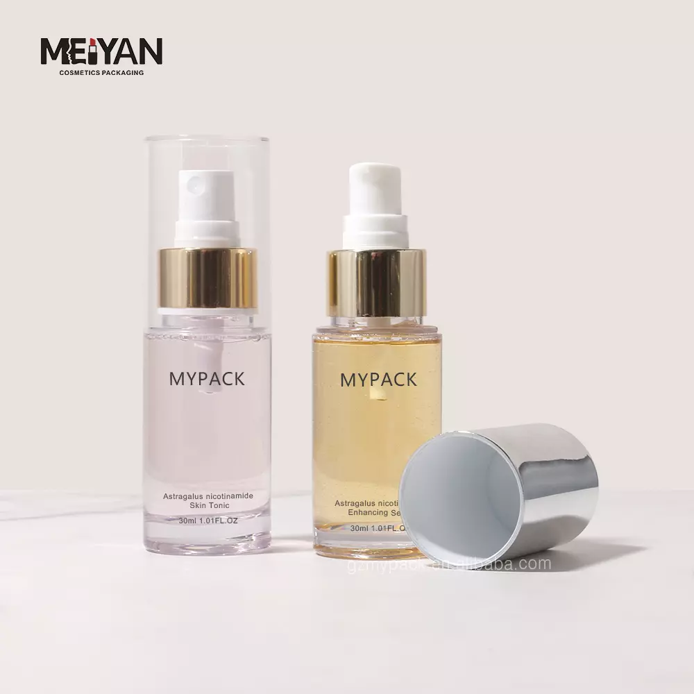 MYPACK custom empty clear petg plastic skincare mist facial mini travel size spray bottle 30ml