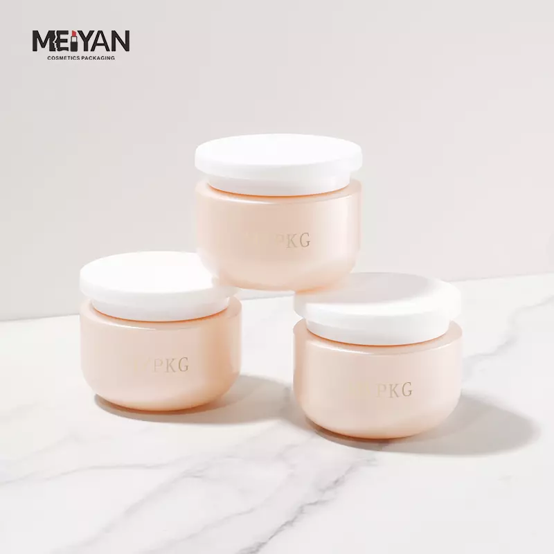 MYPACK luxury pet plastic face mask jar bowl shape pink cosmetic hair mask cream body butter jars 200ml 500ml