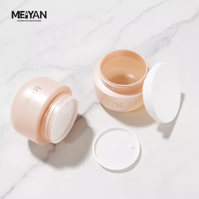 MYPACK luxury pet plastic face mask jar bowl shape pink cosmetic hair mask cream body butter jars 200ml 500ml