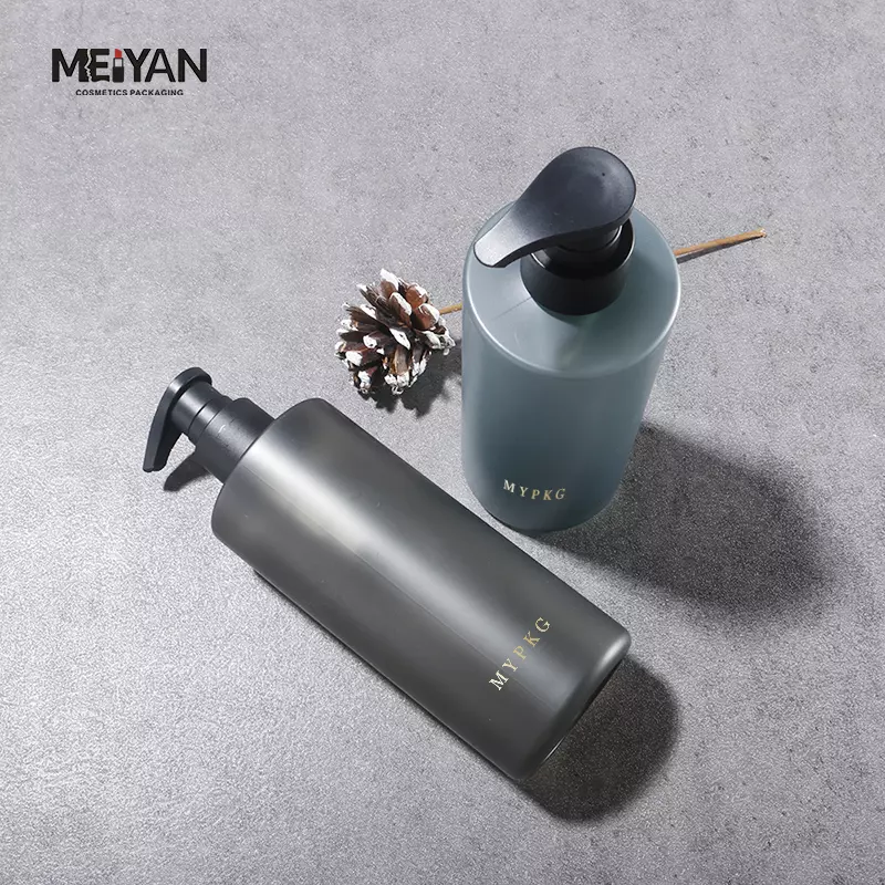 MYPACK custom clear dark tan pet plastic cosmetic fine mist spray bottle 300ml 500ml hair spray bottle with trigger