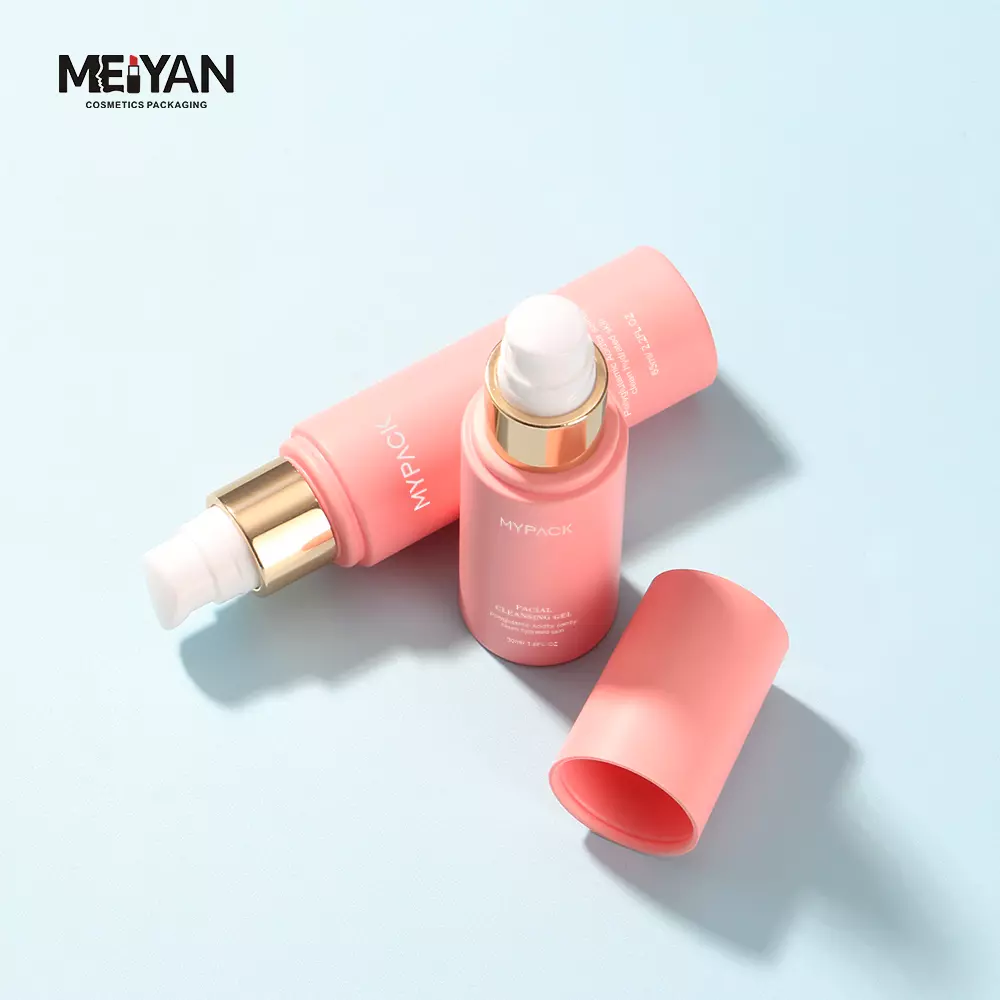 MYPACK luxury empty pet plastic skincare lotion pump serum travel size pink package bottle 50ml 100ml