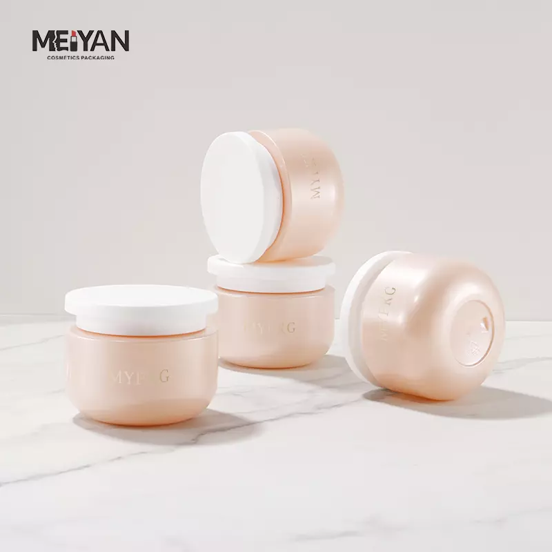 MYPACK luxury pet plastic face mask jar bowl shape pink cosmetic hair mask cream body butter jars 200ml 500ml