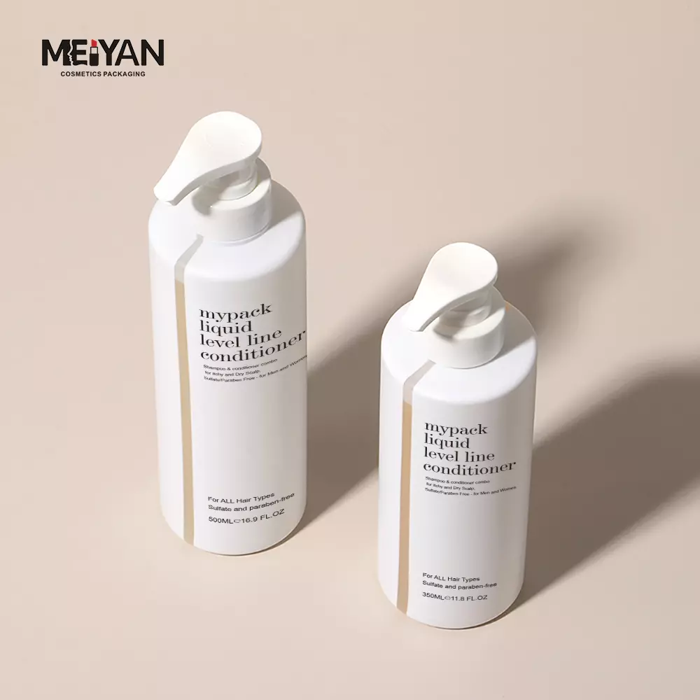 MYPACK high quality thick wall hotel bottles shampoo and conditioner body wash plastic bottle with liquid level line