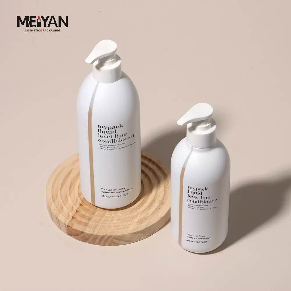 MYPACK high quality thick wall hotel bottles shampoo and conditioner body wash plastic bottle with liquid level line