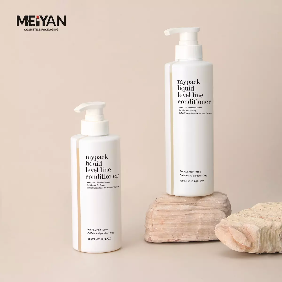 MYPACK high quality thick wall hotel bottles shampoo and conditioner body wash plastic bottle with liquid level line