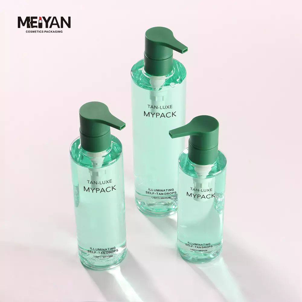 MYPACK custom logo frosted transparent new skincare packaging lotion bottle 150ml 200ml 250ml 300ml