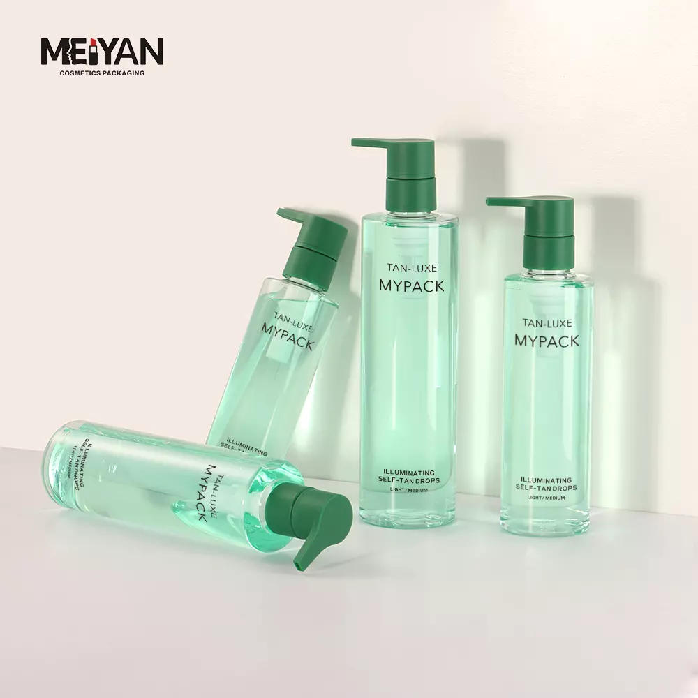 MYPACK custom logo frosted transparent new skincare packaging lotion bottle 150ml 200ml 250ml 300ml